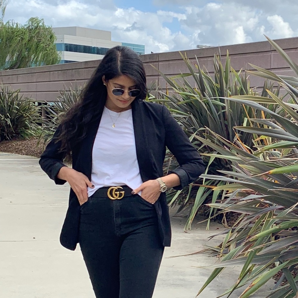 Mural Slouchy Boyfriend Blazer